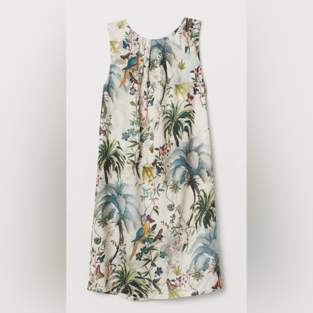 BNWT H&M Floral  Print sleeveless Dress size 8 STUNNING